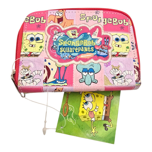 Cartera Monedero Vintage Bob Esponja Personajes Rosa