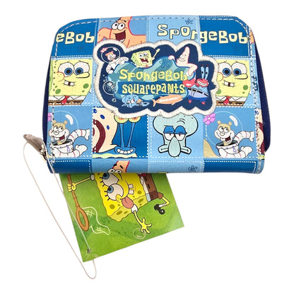 Cartera Monedero Vintage Bob Esponja Personaje Azul