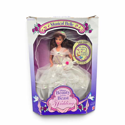 Muñeca Vintage Disney Bella (Belle) Novia Musical La Bella y la Bestia tipo Barbie