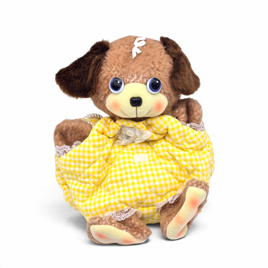 Sweet Secrets Vintage Galoob Bolsa convertible de Peluche Amarilla Nueva (sin etiqueta)