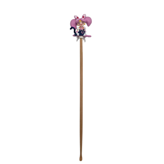 Mimikaki Japonés (Rasca Orejas) Sailor Moon Vintage Nuevo - Palito de Colección con Figura / Agitador 🍸 Chibiusa (Rini)
