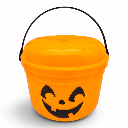 Cubeta McDonald's Happy Meal Vintage 💕 Pre-Loved Segunda Mano Boo Bucket / Pail Calabaza Neón con Tapa #1