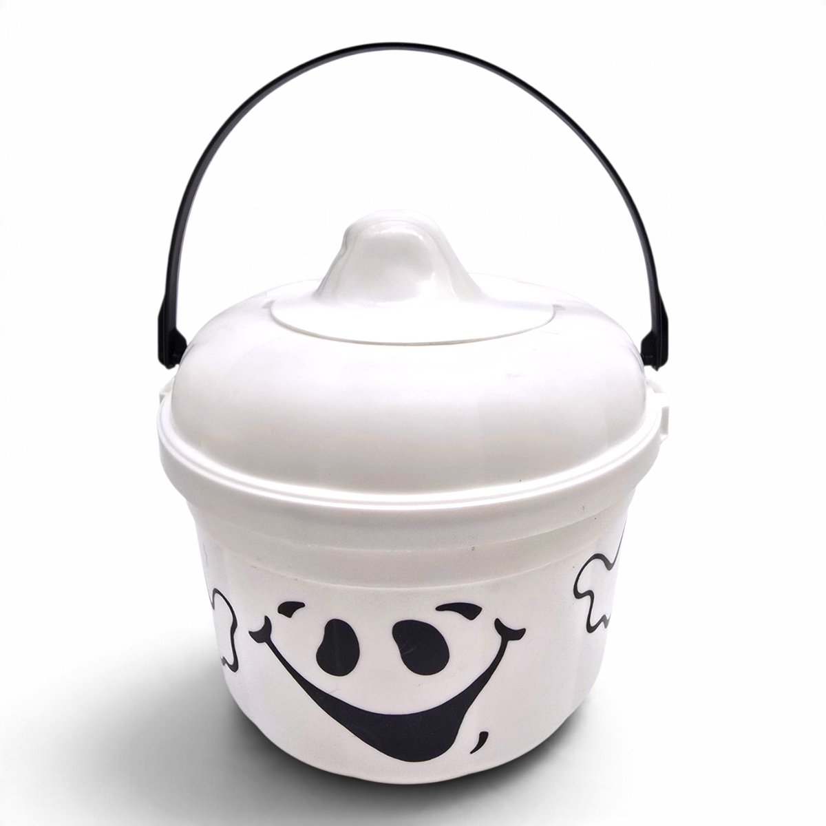 Cubeta McDonald's Happy Meal Vintage 💕 Pre-Loved Segunda Mano Boo Bucket / Pail Blanca con Tapa y Copete #20