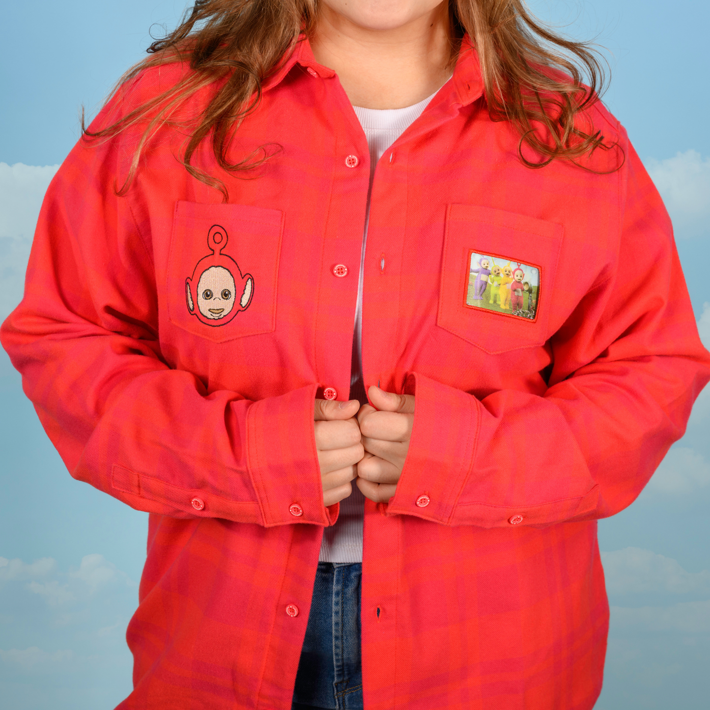 Camisa de franela unisex Teletubbies x Cakeworthy