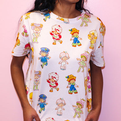 Playera Unisex Strawberry shortcake x Cakeworthy Rosita Fresita