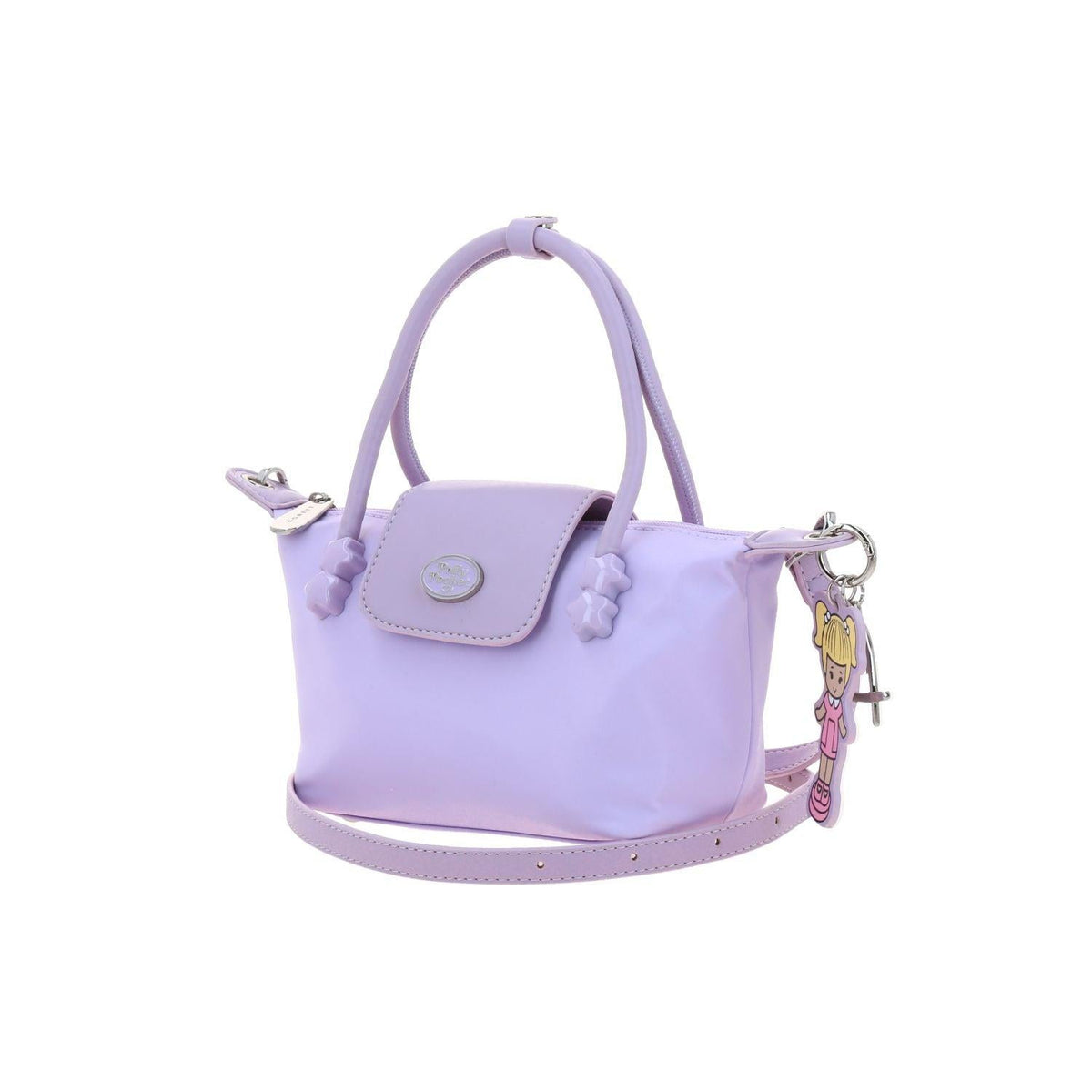 💜 ENTREGA INMEDIATA Polly Pocket by Gorett Bolso Satchel Eve Chica Lila 27x14x10.5 cms aprox