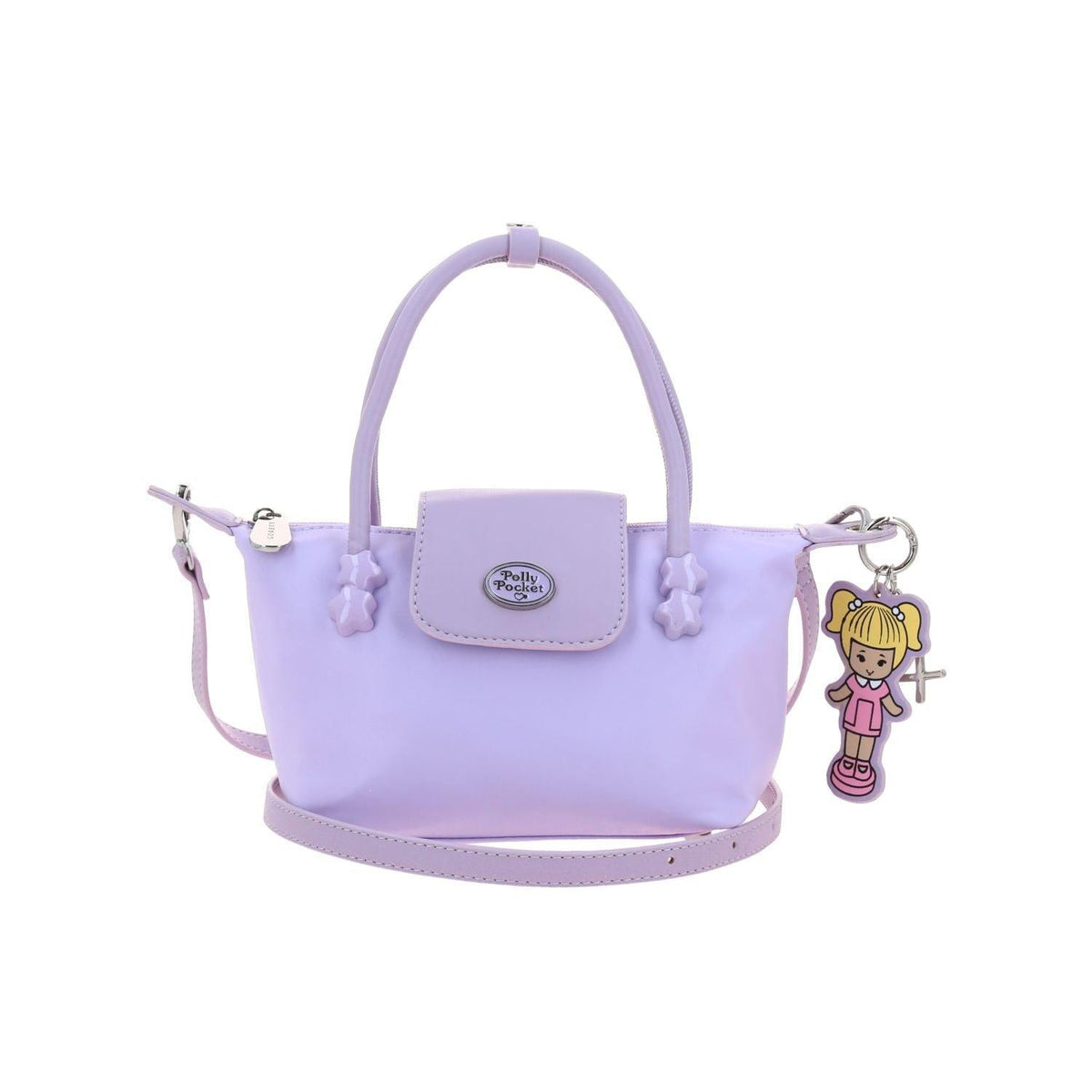 💜 ENTREGA INMEDIATA Polly Pocket by Gorett Bolso Satchel Eve Chica Lila 27x14x10.5 cms aprox