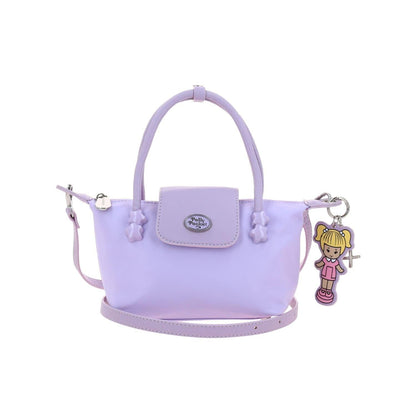 💜 ENTREGA INMEDIATA Polly Pocket by Gorett Bolso Satchel Eve Chica Lila 27x14x10.5 cms aprox
