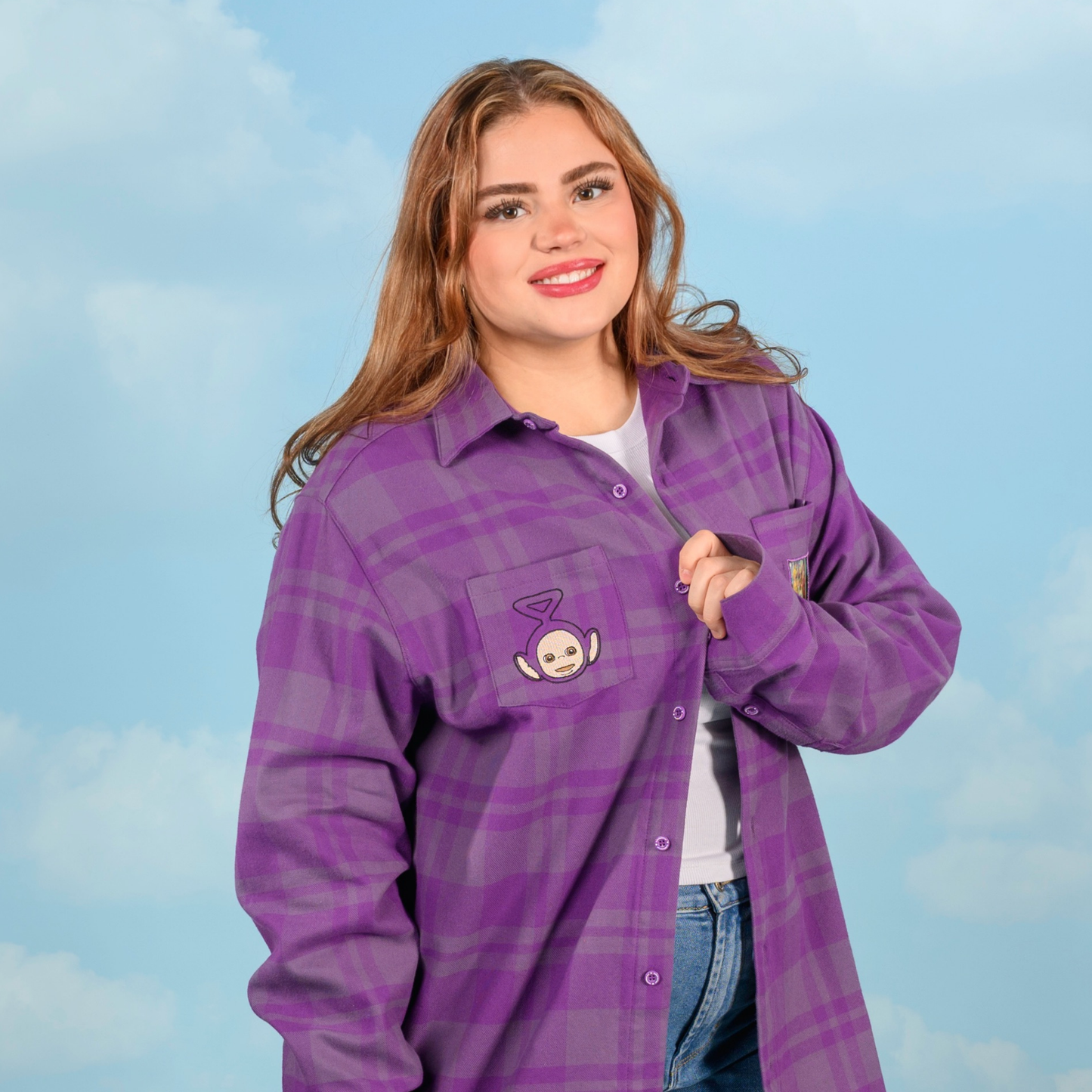 Camisa de franela unisex Teletubbies x Cakeworthy