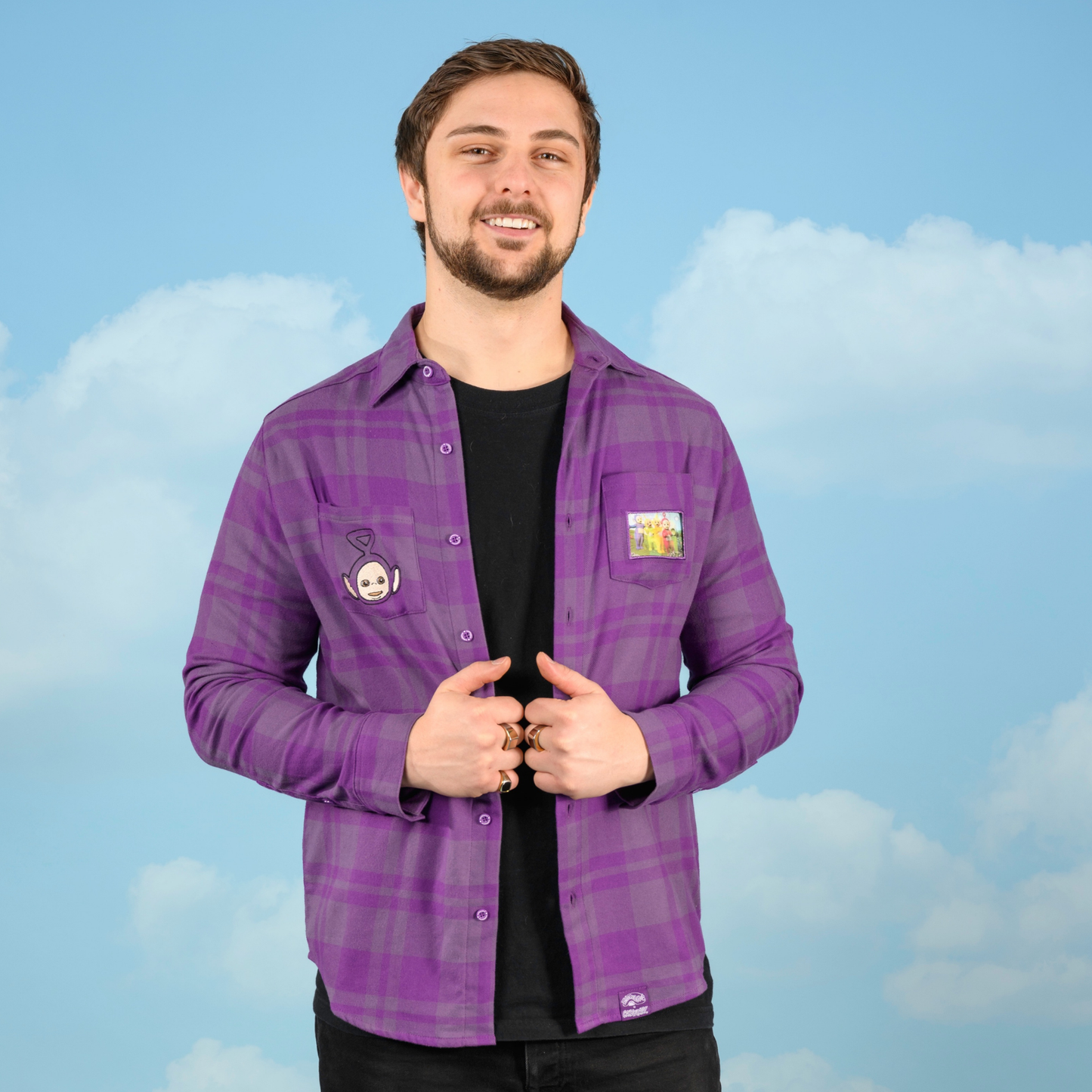 Camisa de franela unisex Teletubbies x Cakeworthy