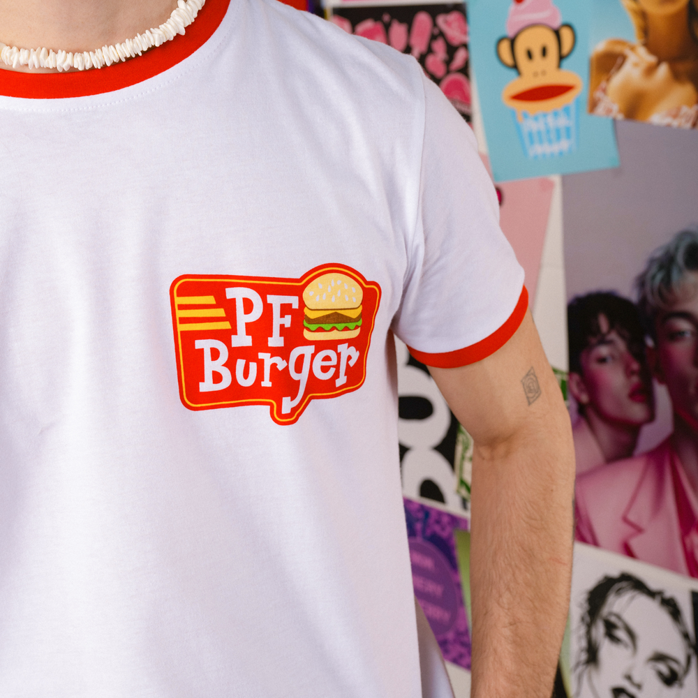 Playera unisex Paul Frank x Cakeworthy burger stand