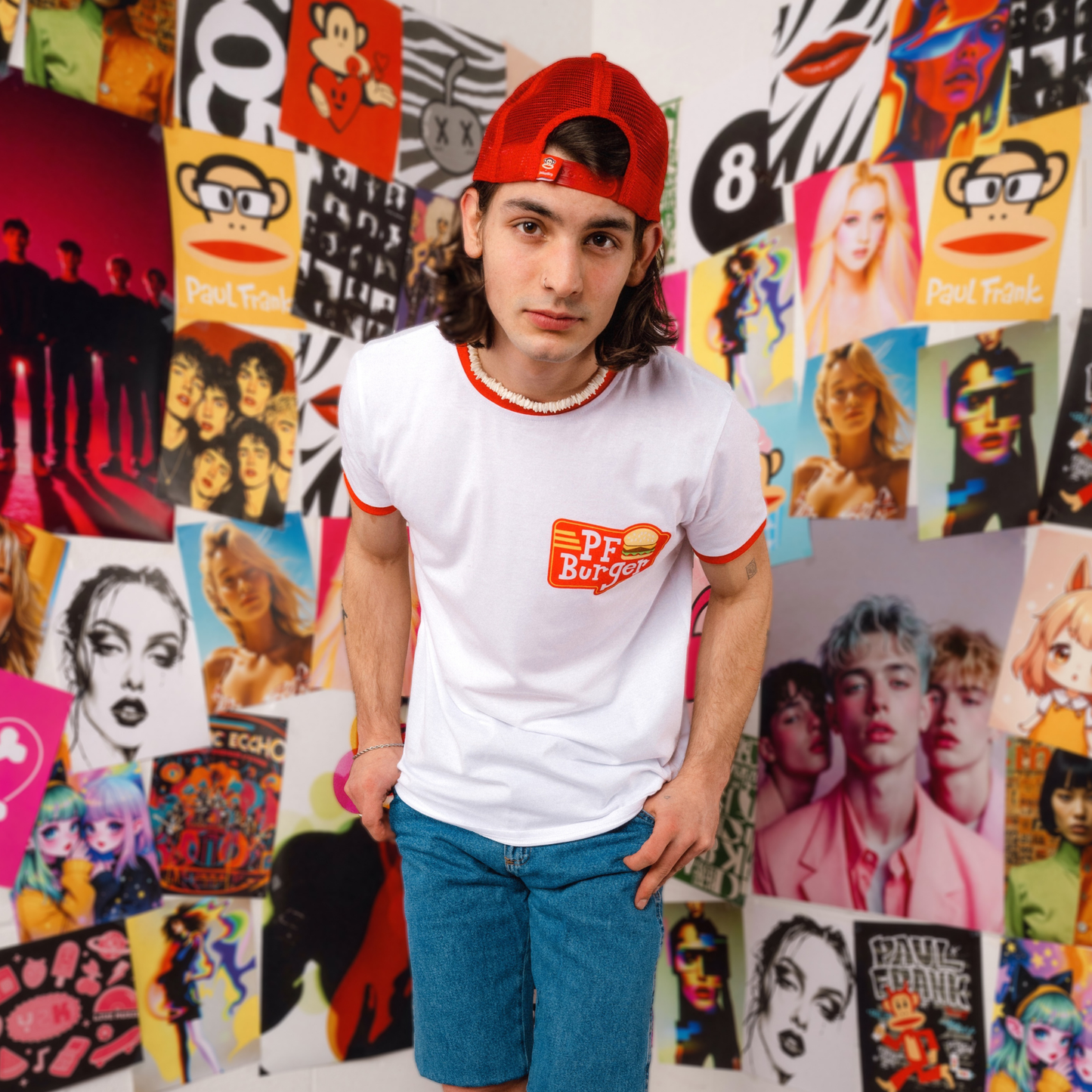 Playera unisex Paul Frank x Cakeworthy burger stand