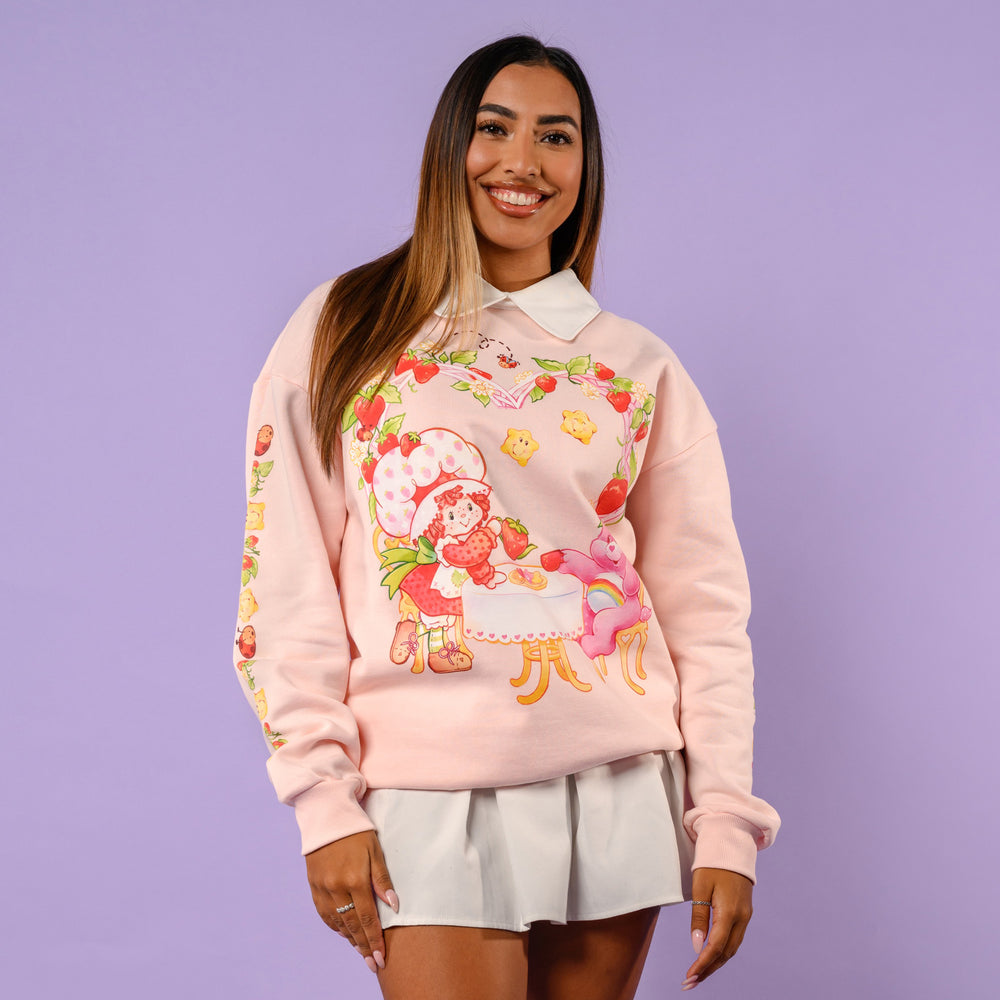 Sudadera Strawberry shortcake y Care bears x Cakeworthy Rosita Fresita Ositos Cariñositos