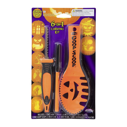 Set excavadora para calabaza pumpkin caring Halloween