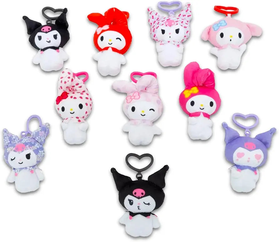 Llavero de peluche My Melody y Kuromi 1 pz aleatoria. Se mandan AL AZAR