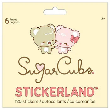 Block de Stickers Sugar Cubs 120 stickers 6 hojas