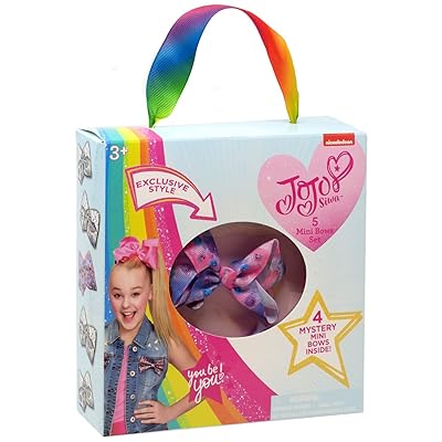Jojo siwa mini moños sorpresa. Caja con 5 moños. Uno a la vista, 4 sorpresas. 20 modelos sorpresa