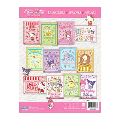 Libro de 12 posters Hello Kitty and friends tamaño carta
