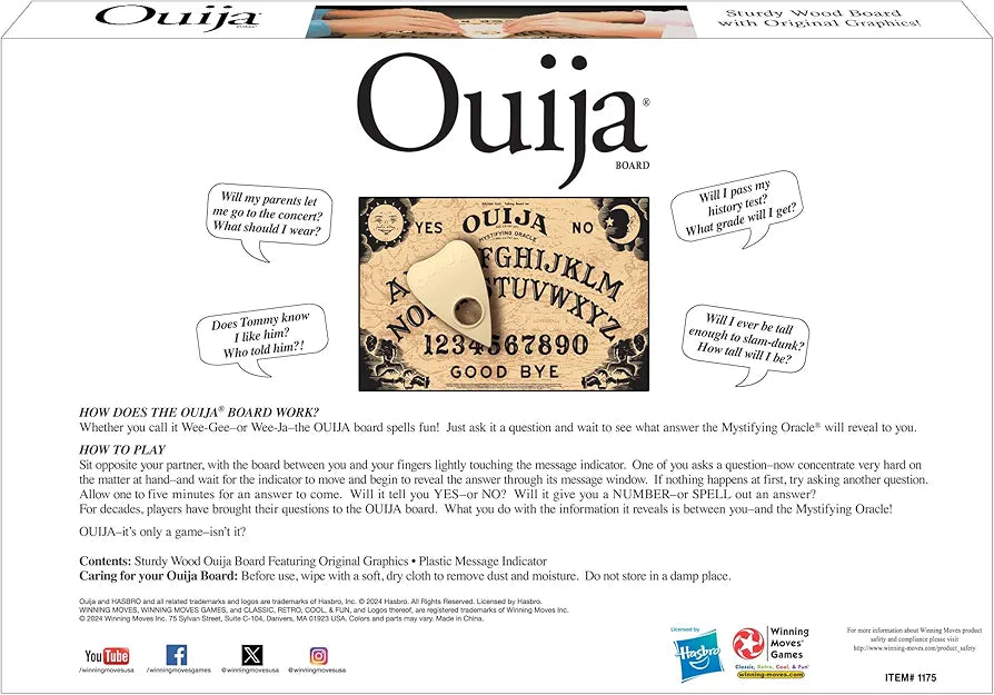 Ouija Hasbro juego de mesa Halloween