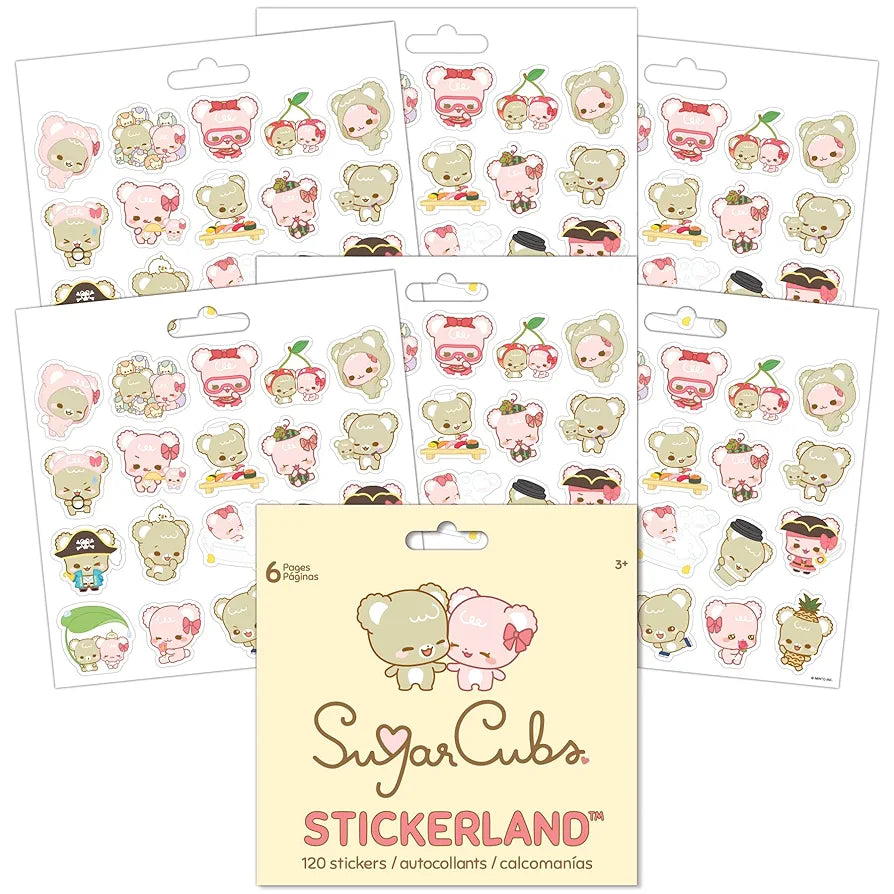 Block de Stickers Sugar Cubs 120 stickers 6 hojas