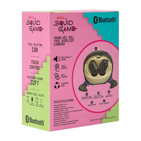 Audífonos inalámbricos Muñeca Young-Hee de Squid Game
