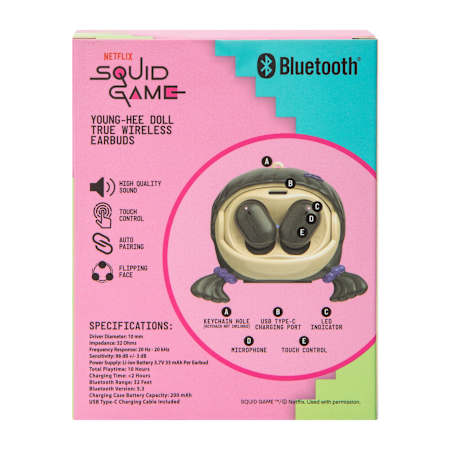 Audífonos inalámbricos Muñeca Young-Hee de Squid Game