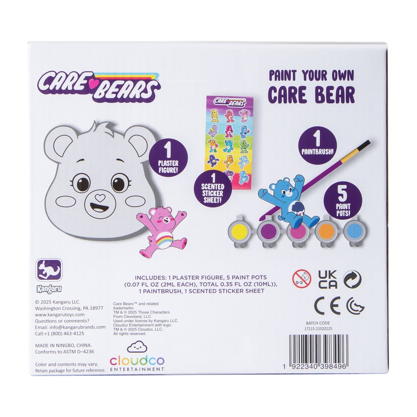 Set pintura en cerámica yeso Care Bears. Incluye pinturas y pincel DIY