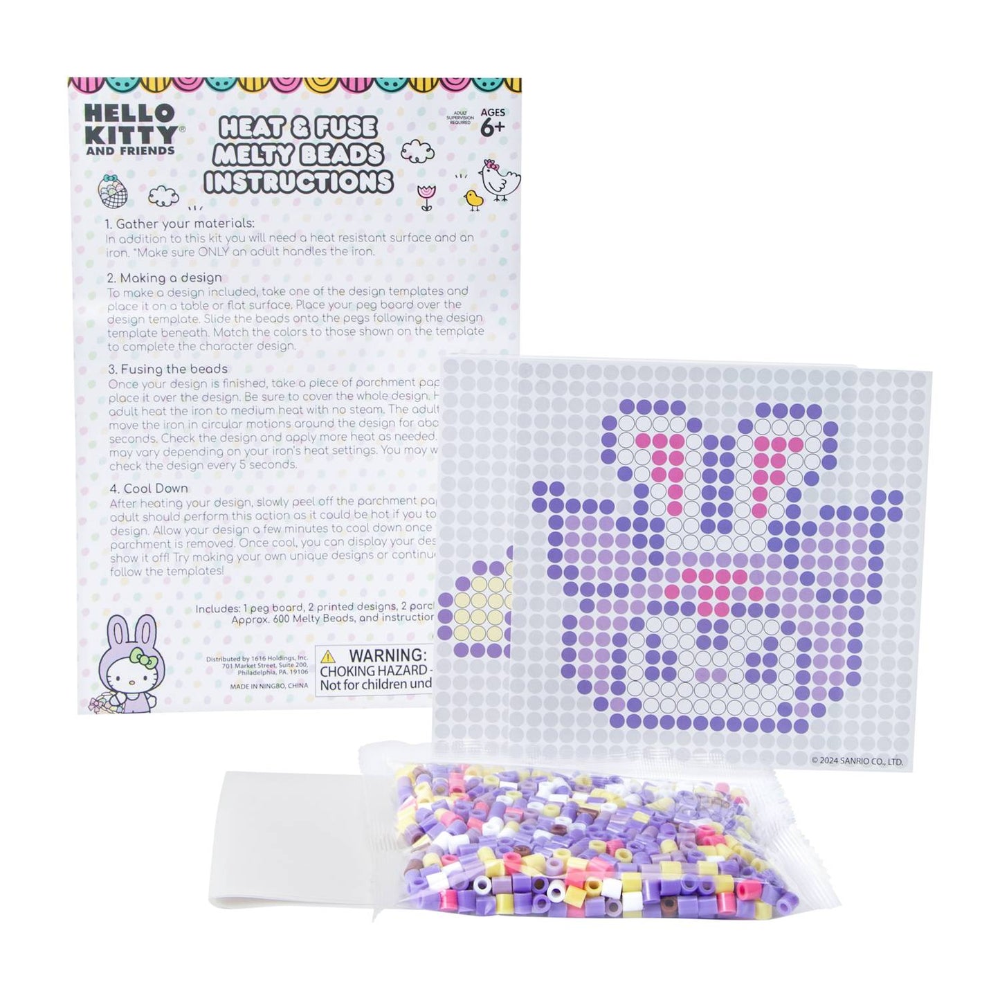 Set cuentas termo fusibles Sanrio Pompompurin y Kuromi