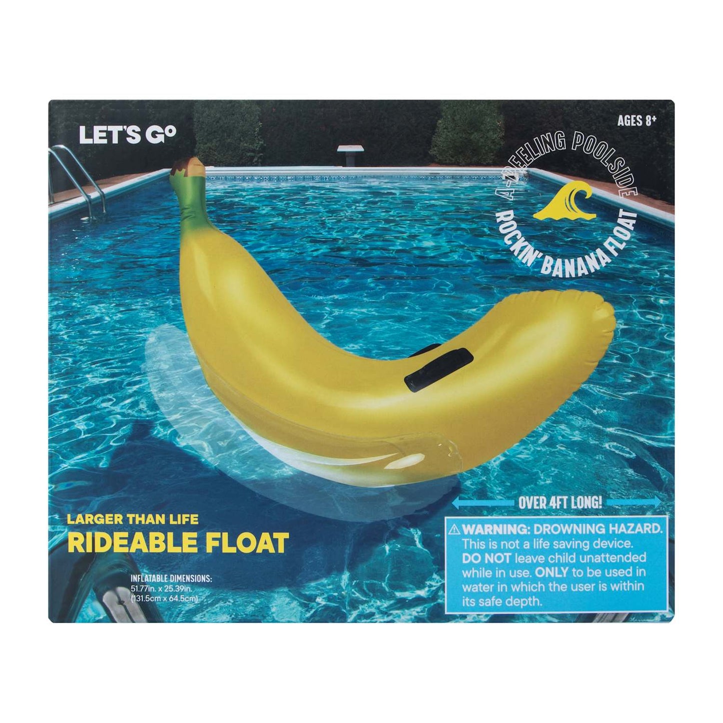 Inflable acuático Banana 131x.64 mts