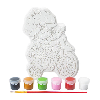 Set pintura en cerámica yeso Rosita Fresita. Incluye pinturas y pincel DIY