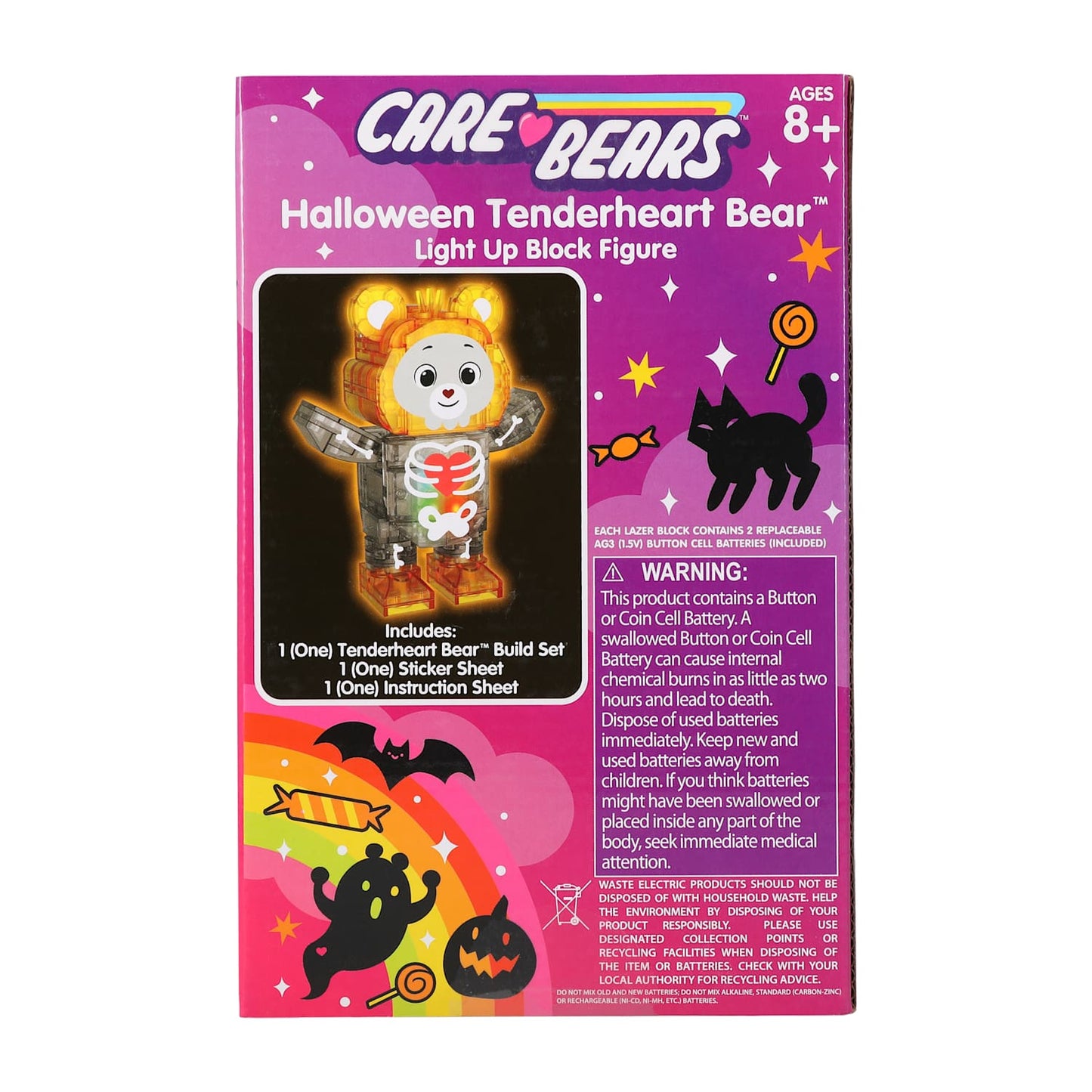 Care Bear Halloween Good Tenderheart Skeleton set de construcción blocks DIY con led