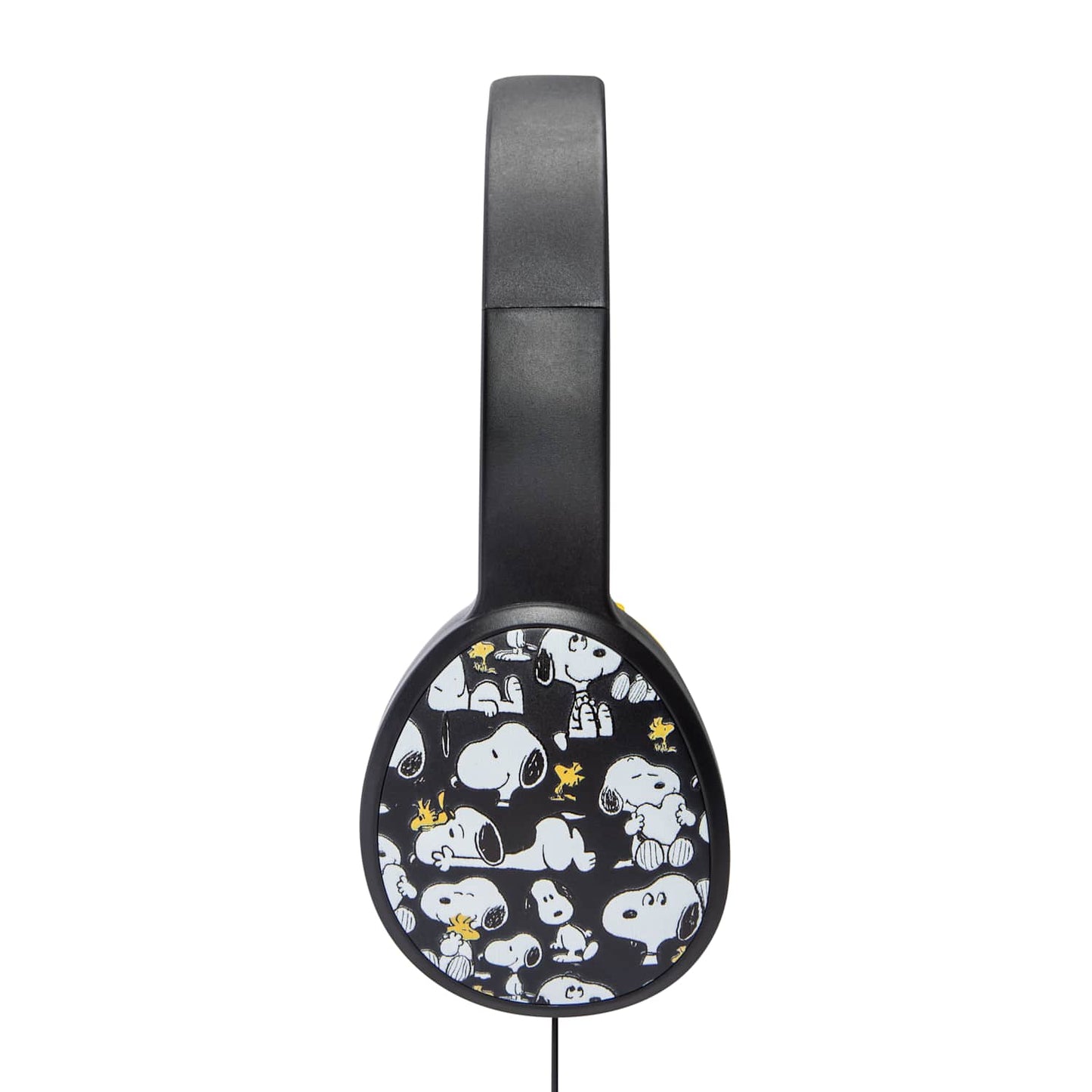 Audífonos alámbricos Snoopy Peanuts 75 aniversario Negro entrada jack 3.5mm ajustables