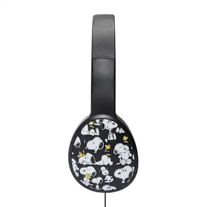 Audífonos alámbricos Snoopy Peanuts 75 aniversario Negro entrada jack 3.5mm ajustables