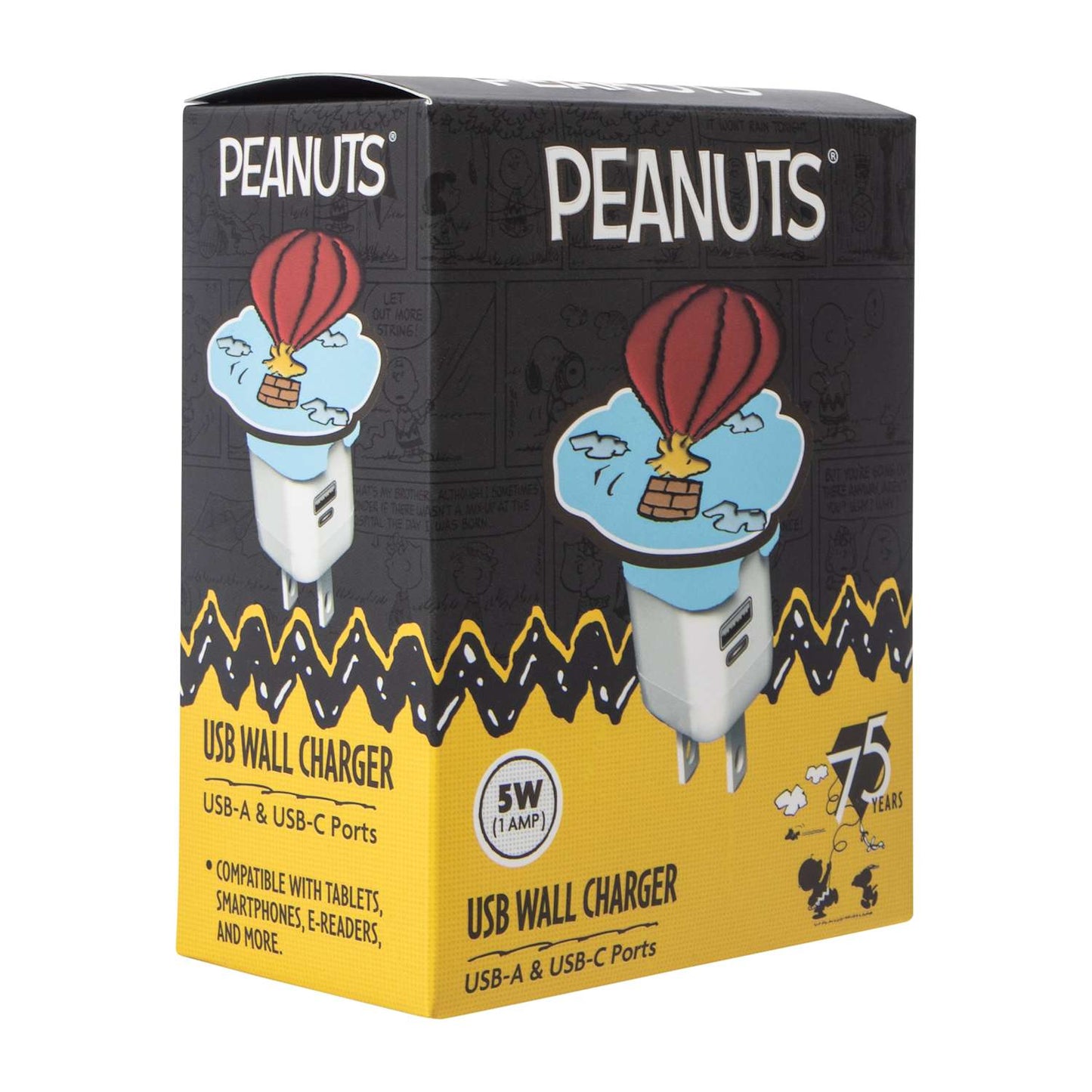 Snoopy Woodstock cargador de pared 75 aniversario