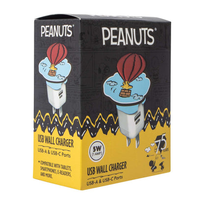 Snoopy Woodstock cargador de pared 75 aniversario
