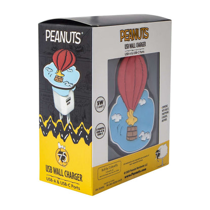 Snoopy Woodstock cargador de pared 75 aniversario