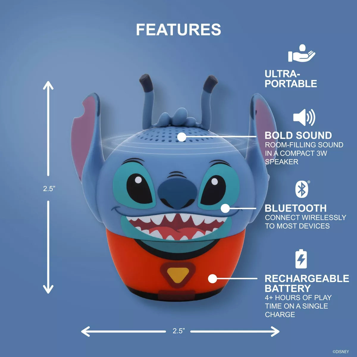 Bocina inalambrica mini Stitch Bitty Boomers