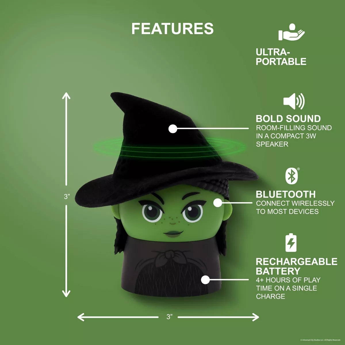 Bocina mini Bluetooth Wicked Elphaba Target exclusive