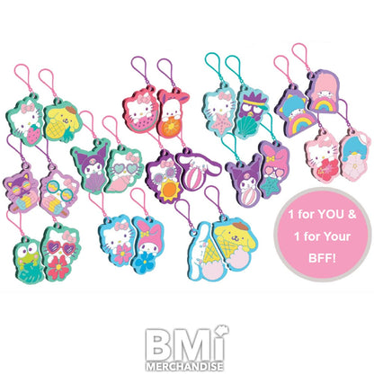 Llaveros charms Hello Kitty and friends BFF sorpresa blind bag (1 paquete con 2 llaveros vinyl)