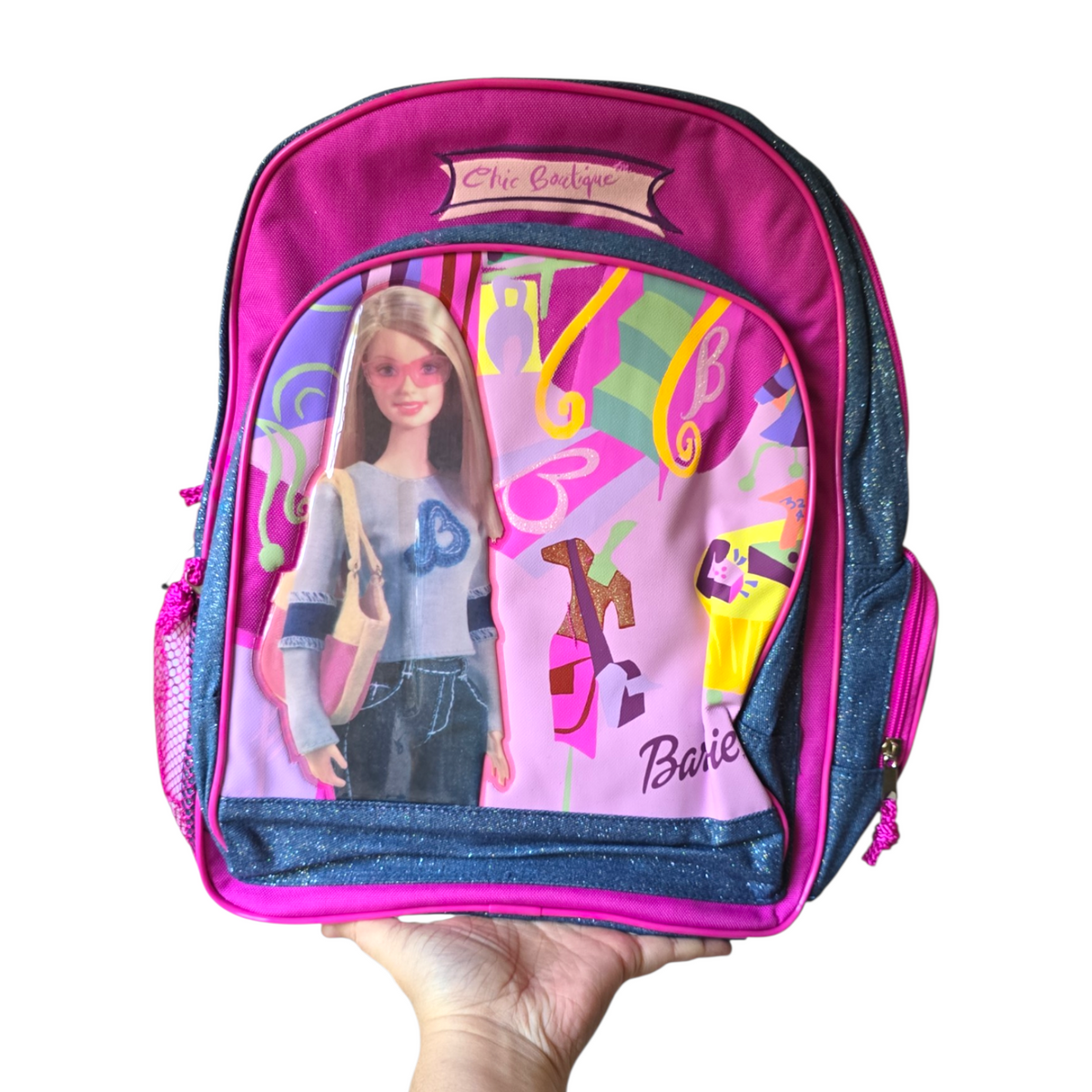 Mini Mochila Backpack Barbie vintage años 2000s Mediana 30x41 cms aprox con thermo