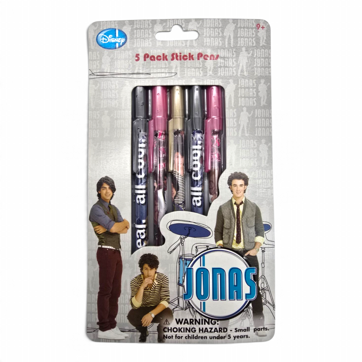 Set de Plumas Vintage Jonas Brothers 5 pz (podrían no pintar por la edad, se peude cambiar el cartucho)