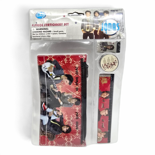 Set de Papelería vintage Jonas Brothers Rojo