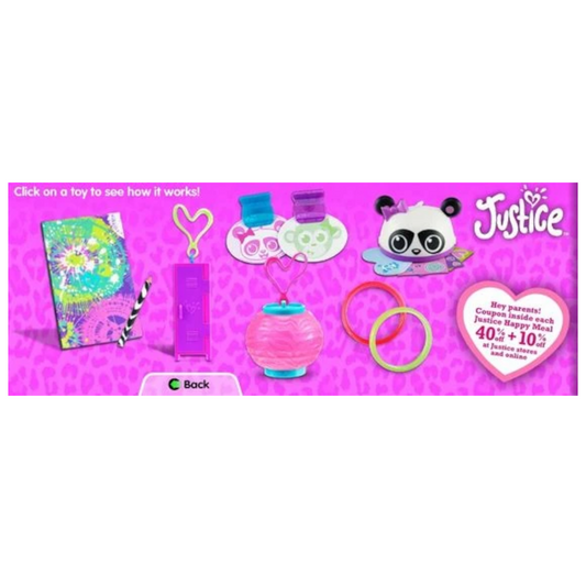 McDonald's Happy Meal Justice for girls año 2013