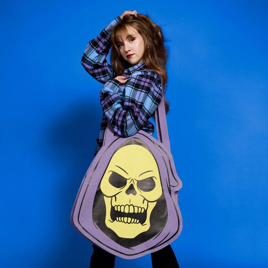 ⚠️ IMPORTACIÓN Tote Bolsa Skeletor Cakeworthy brilla en la obscuridad *ENTREGA INMEDIATA* Masters of the Universe