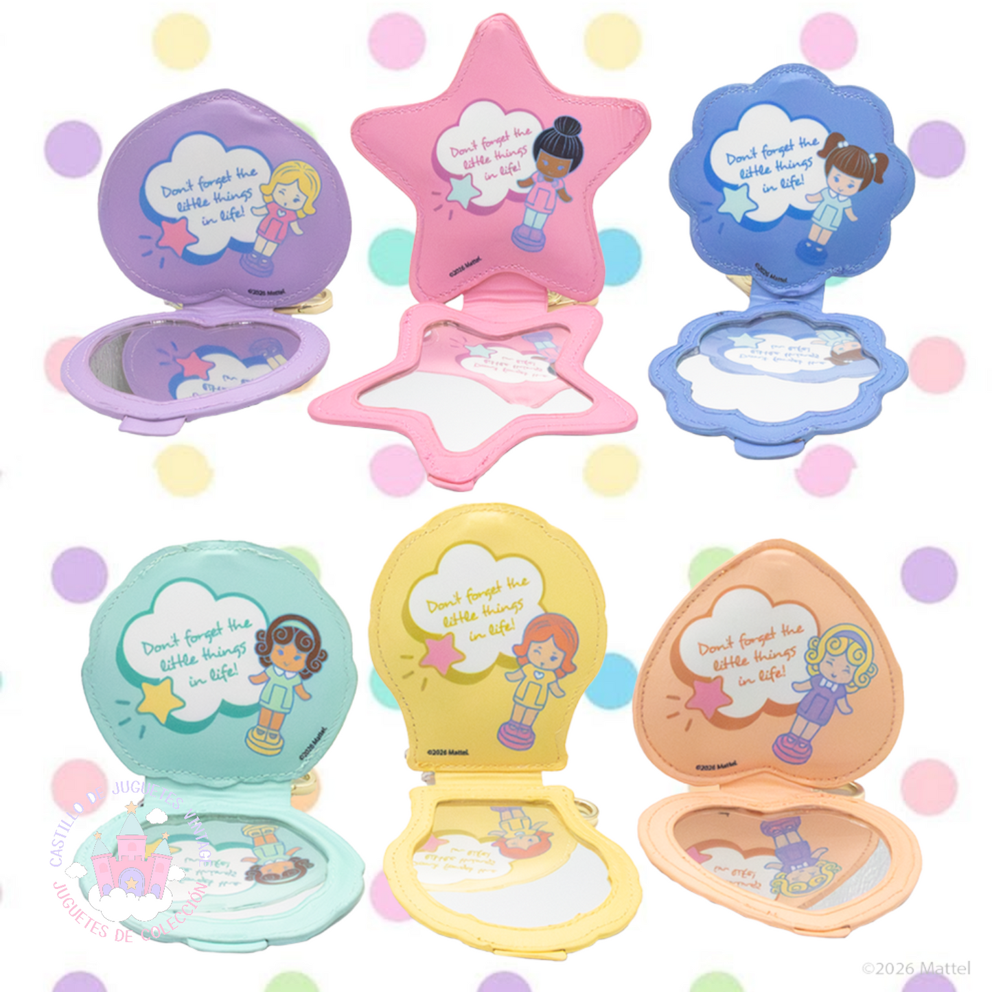 ⚠️PREVENTA IMPORTACIÓN Charm llavero con espejo sorpresa. Blind bag (al Azar) Polly Pocket Se enviará aprox 7-10 días habiles después de su compra