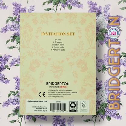 Bridgerton colección Netflix set de invitaciones (6 de cada artículo) total 30 piezas