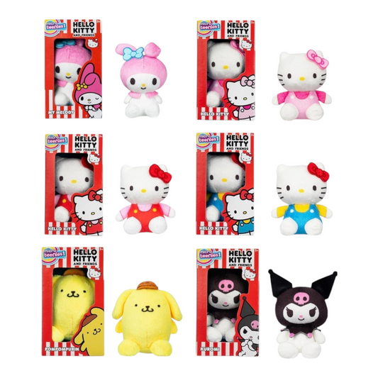 Set 6 pz Micro teenies Hello Kitty and friends 7.7 cms Peluche miniatura