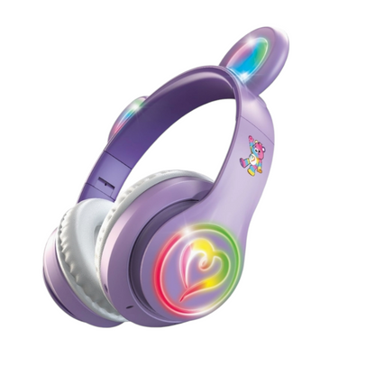 Audífonos ajustables Care bears con luz led Bluetooth, inamalmbricos, touch control para adultos y niños