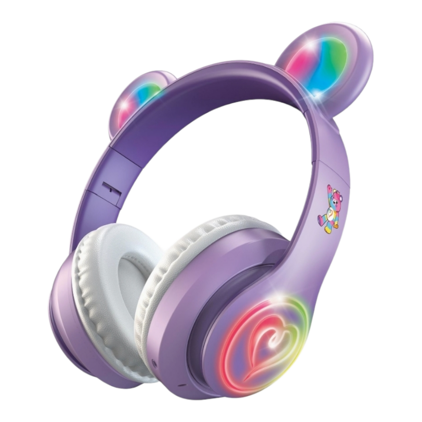 Audífonos ajustables Care bears con luz led Bluetooth, inamalmbricos, touch control para adultos y niños