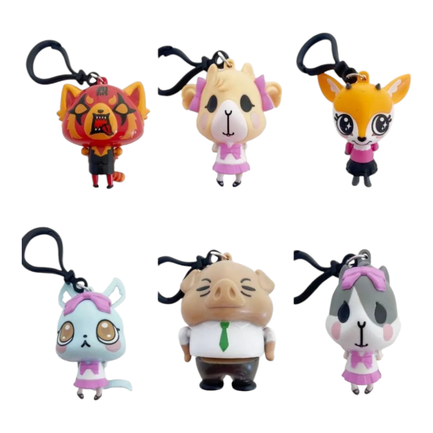 Aggretsuko Dangles Llavero Figura Sorpresa. Una pieza. Blind Box.